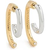 DEMARSON Women's Two Tone Luna Mini Earrings