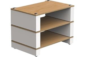 BLOK STAX 2G - 3-Shelf Collection Stereo Shelf Systems (Supports Up to 88 lbs per Shelf) (White)