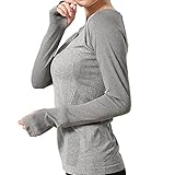 LWJ 1982 Women's TCA SuperThermal Long Sleeve Base Layer Running Training Top(Small Grey)