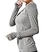 LWJ 1982 Women's TCA SuperThermal Long Sleeve Base Layer Running Training Top(Small Grey)
