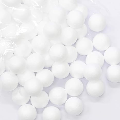 Amazon 発泡スチロール 球 50 100個入り ボール 半球 アクセサリー 工作 球 丸 直径 23mm 100個 デコ素材 通販
