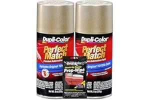 Dupli-Color Desert Sand Mica Exact-Match Automotive Paint for Toyota Vehicles - 8 oz, Bundles Prep Wipe (3 Items)