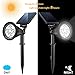 warmoon Solar Lights Outdoor, 2-in-1 Solar Spotlight 180° Adjustable Waterproof LED Landscape Lighting Auto ON/OFF Security Wall Light for Garden Backyard Driveway Patio Pool Daylight White- 1 Pack