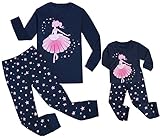 Babyroom Girls Matching Doll&Toddler Dance 4 Piece Long Cotton Pajamas Kids Clothes Size10