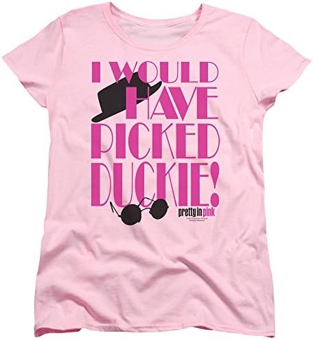 Pretty In Pink 1986 Romance Comedy Drama Movie Picked Duckie Women's T-Shirt Tee