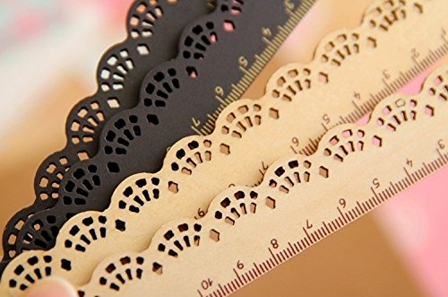 VNDEFUL 2PCS 15CM Wood Ruler Student Rulers Wooden School Rulers Office Ruler Measuring Ruler - Thumbnail 5