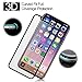 FOOING for iPhone X 10 Screen Protector Tempered Glass [3D Full Coverage] [Crystal Clear] [Anti-Scratch] [Bubble-Free] [Case Friendly] for Apple iPhone X/10 Edition (2017 released version) (Black)