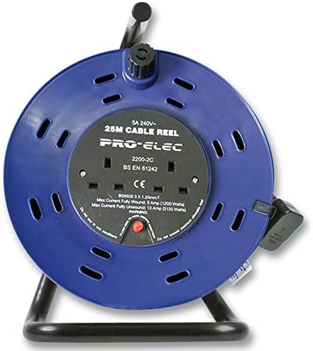 Metal-Framed Cable Reel with Plastic Drum. Conforms to BS EN61242.