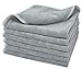 SINLAND Microfiber Cleaning Cloth Ultra Absorbent Softer Towel Reusable Cloth No Streak Lintless Cleaning Clothes for Home, Kitchen, Car, Window Use 12x12 Inch Slate Grey 6 Pack