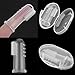 AnyBack Manual Toothbrushes Finger Tip Silicone Teether for Baby Teething Relief Oral Massager, Portable Tongue Cleaners Silicone Brushes for Adult 3 Pack Clear