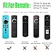 [2 Pack] Remote Case Cover Compatible with Fire TV Stick 4K Remote Control - Pinowu Anti Slip Case (Red+ Turquoise)