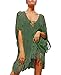 SWOMOG Women's Fashion Swimwear Crochet Tunic Beach Dress Bikini Cover up Net