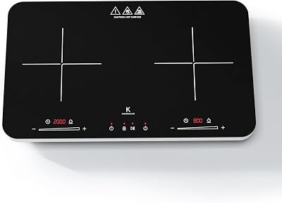 COOKNANO Induction Hob 2 Plates Double Cooktop 2800W Independent Control