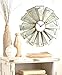 Metal Windmill Wall Clock with Distressed Finish and Roman Numerals