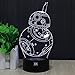 Huiyuan 3d Lamp Fuwa Force Awaken Bb-8 Night 7 Color Change Best Gift Night Light LED Furnish Desk Table Lighting Home Decoration Toys