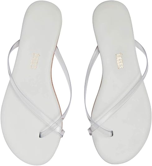 white flip flops amazon