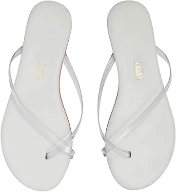 Amazon.com | TKEES Riley Clear Flip Flops Clear 7 | Sandals