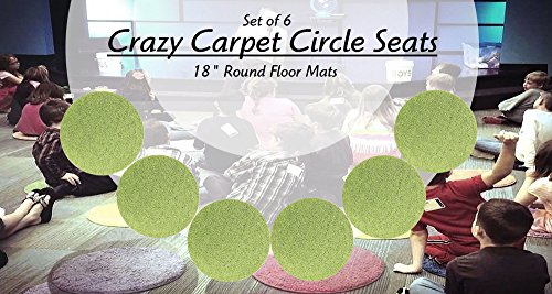 Set 6 - Gremlin Kids CraZy CarPet CirCle SeaTs 18â€ Round Soft Warm Floor Mat - Cushions | Classroom, Story Time, Group Activity, Time-Out Spot Marker and Fun. Home Bedroom & Play Areas