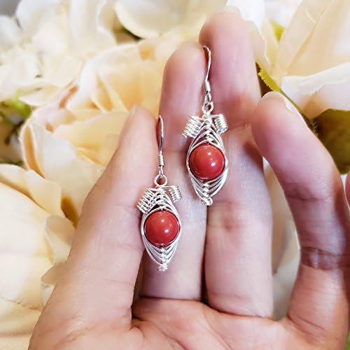 Pea in a Pod Earrings, Swarovski Ruby Pearl for JUL Pea Pod Earrings with 925 Sterling Silver Fish Hooks
