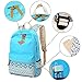 Aiduy School Backpack, Lightweight Canvas Bookbags Shoulder Daypack Handbag (Blue)