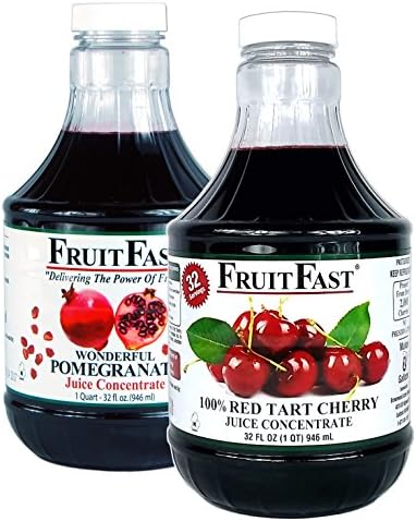1 Quart Tart Cherry & 1 Quart Pomegranate "Cold Filled" Juice Concentrates