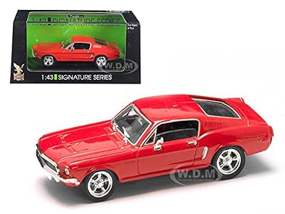 1968 Ford Mustang Gt Red 1/43 Diecast Model Car By Road Signature 43206