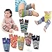 7 Pack Cute Baby Toddler Bear Leg Sleeve Warmers - Knee Socks Protector Warmer, Multi Color, 0 to 3 Years