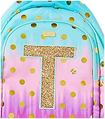 Justice School Backpack Dot Ombre Foil Letter Initial