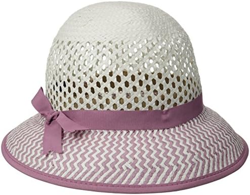 Physician Endorsed Women's Cee Cee Packable Round Crown Sun Hat, Rated UPF 30 for Sun Protection, White/Rose, One Size