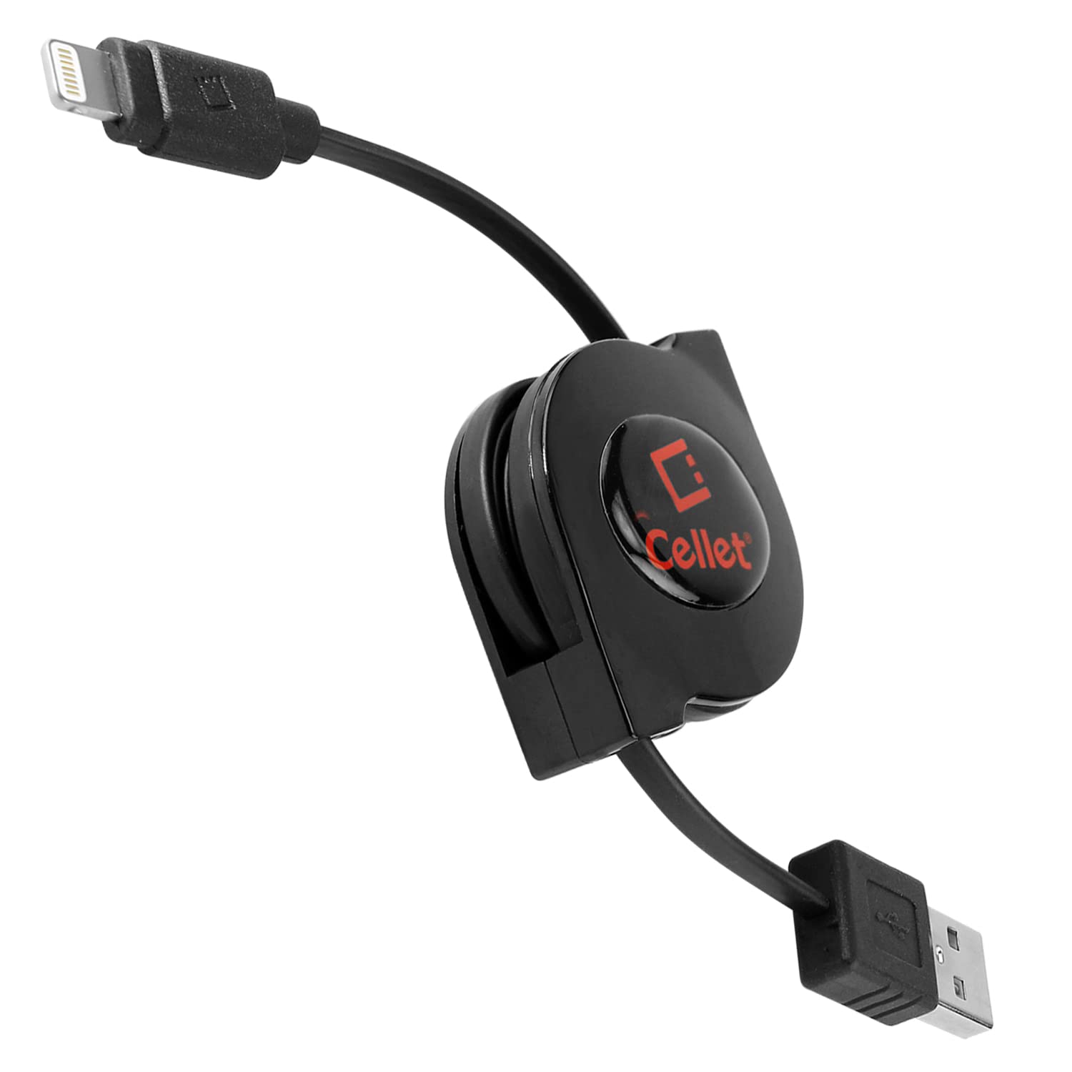 Retractable Lightning iPhone Cable, Charging Cord Compatible with Apple iPhone 14 Pro Max Plus mini 13 12 11 Xs Xr X SE 8 7 6 5 iPad Pro Air Mini 6 iPod Touch, Nano (MFI Certified) (Lighting Black)