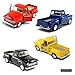 KiNSMART 1955 Chevrolet Stepside Pickup Truck 5 Inch 1:32 Scale Die Cast Metal Little Truck (-4Set)