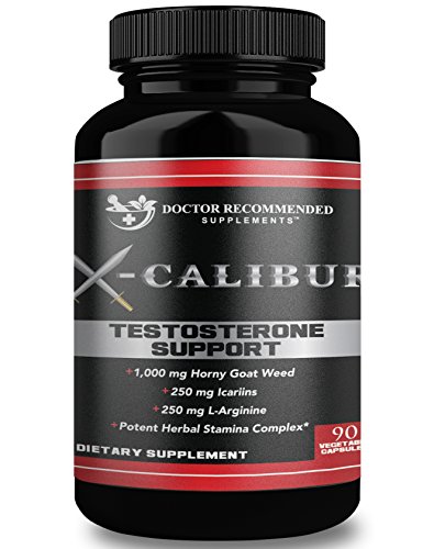 X-Calibur Testosterone Booster (90 capsules)-Male Support for Men Natural Stamina, Endurance, Energy, Strength-Nutritional Supplement Pills to Boost T-Levels Build Muscle Size-with Manganese