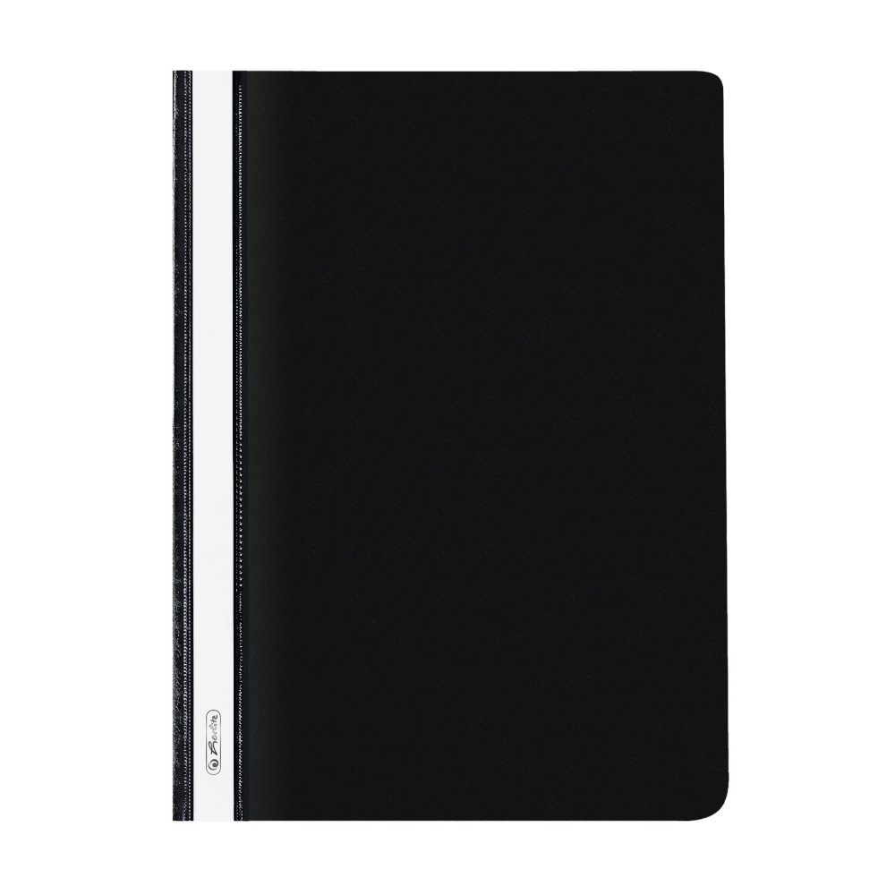 Herlitz 976480 File Folders A4 PP with Transparent Front Cover, Pack of 10, Black