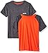STX Boys' Big Active T-Shirt and Packs, Orange/Gray, 14/16
