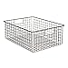 mDesign Metal Wire Food Storage Basket Organizer with Handles for Organizing Kitchen Cabinets, Pantry Shelf, Bathroom, Laundry Room, Closets, Garage - Concerto Collection - 8 Pack - Bronze