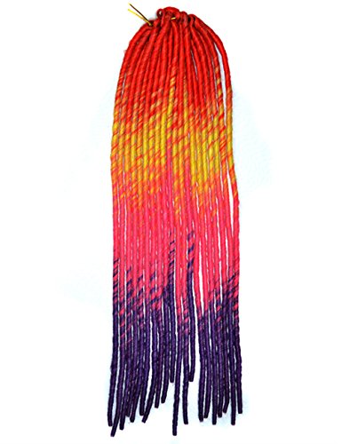 Colorlife 1 Pack Orange Yellow Pink Purple Color Soft Dread Lock Crochet Braid Hair Extension Synthetic Braiding Hair Buy Online In Barbados At Barbados Desertcart Com Productid