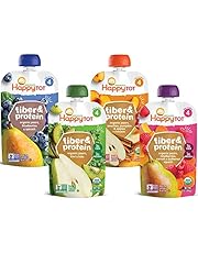 Happy Tot Organics Fiber & Protein Stage 4, Pears, Apples, Peaches and Pumpkin + Cinnamon
