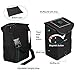 Reserwa Car Trash Can with Lid and Storage Pocket Leakproof Car Garbage Can Portable Auto car trash bag Hanging or Mounting In Car 2 Gallon Car Organizer with Adjustable Straps Storage Car Accessories