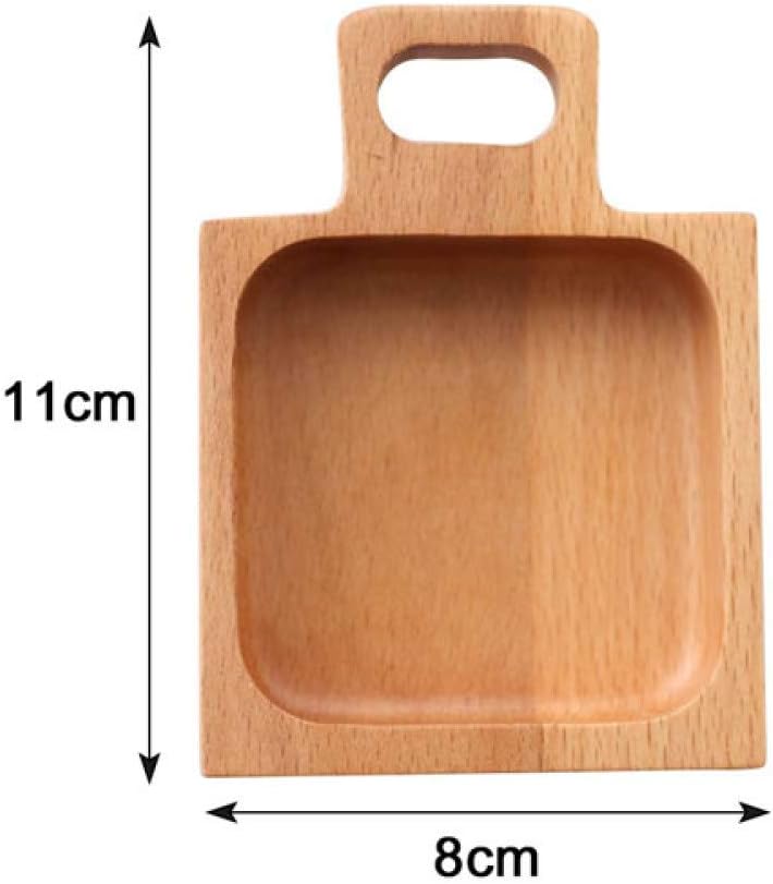 Small Dinner Plates Wooden Tray Food Snack Dessert Tea Dish Seasoning Sauce Food Dipping Dishes Plate Round Square Rectangle Square