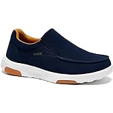 OrthoComfoot Men's Orthopedic Slip On Loafers Walking Shoes with Arch Support: Suede Leather Dress Slip-Ons Loafers for Plantar Fasciitis, Comfortable Non-Slip Shoes for Foot and Heel Pain Relief