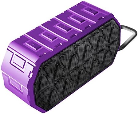 Outdoor Portable Water-proof Bluetooth Speaker, Fetta IP66 Dustproof and Shockproof Wireless Speaker Support Line-in and Hand-free Calling for Indoor and Outdoor Use (Purple)