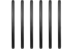 GeilSpace 6 Pack 1/2" × 14" Pre-Cut Black Metal Pipe, Industrial Steel Fits Standard Half Inch Black Threaded Pipes and Fittings - Vintage DIY Industrial Shelving (1/2" × 14", Black)