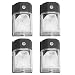 CINOTON LED Wall Pack Light, 26W 3000lm 5000K (Dusk-to-Dawn Photocell,Waterproof IP65), 100-277Vac,150-250W MH/HPS Replacement, ETL DLC Listed Outdoor Security Lighting (4pack)