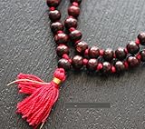 7mm red wood chandan mala (sandalwood) mala 108+1 beads for japa and meditiation original