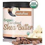 Naturise Shea Butter Raw Organic Unrefined Ivory 16 oz (1 LB) - Highest Grade African Shea Butter - Great for DIY Skincare Products and Body Butter Moisturizer for Dry Skin, Eczema, and Hair Care