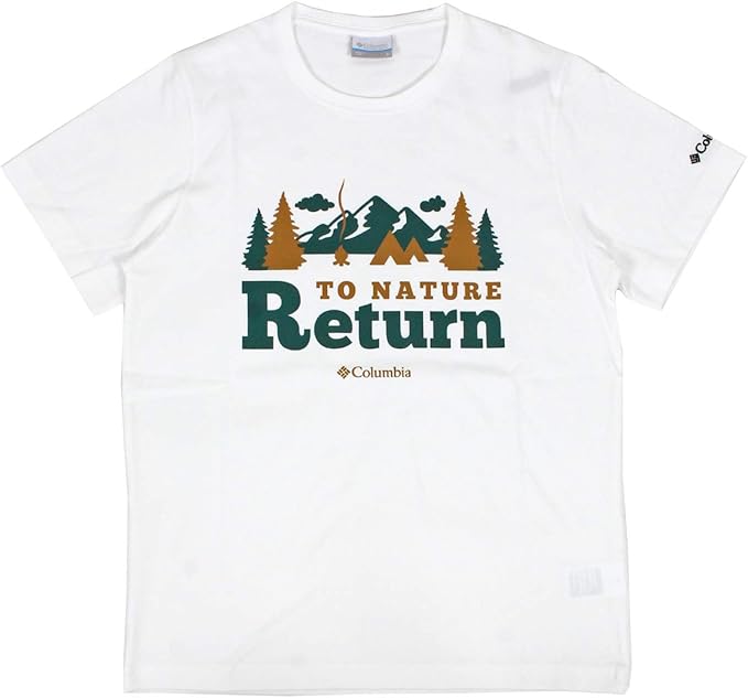 Amazon コロンビア Columbia メンズ ヤハラフォレスト 半袖tシャツ Pm17 S 100 White Nature Tシャツ カットソー 通販