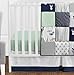 Sweet Jojo Designs Navy Blue, Mint and Grey Woodsy Deer Boys Baby Bedding 11 Piece Crib Set
