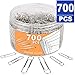 700 Paper Clips,Medium and Jumbo Size,Paperclips for Office School and Personal Use(28 mm,33mm,50 mm) (Silver)