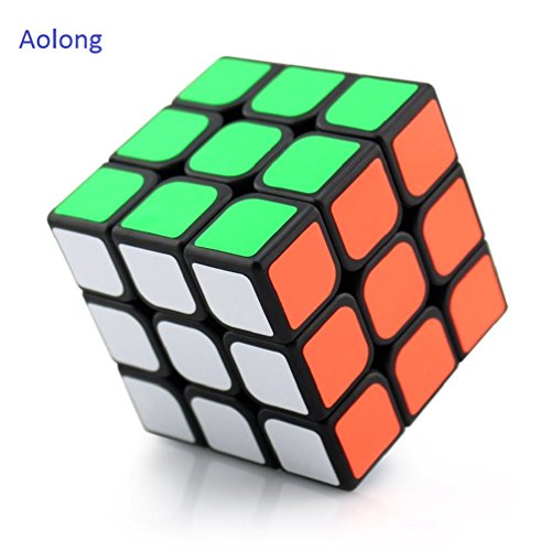 Moyu Aolong V2 Speed Magic Cube 3x3x3 Enhanced Edition 3 Layer Smooth Magic Cube Professional Competition Puzzle Cube Black (Aolong)
