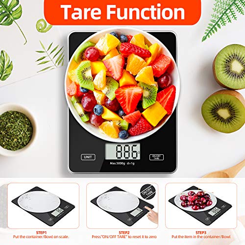Food-Kitchen-Scale-Meromore-Digital-Weight-Scales-Grams-and-Oz-1g01oz-Precise-Graduation-11lb-Kitchen-Scale-with-Tempered-Glass-Platform-for-Baking-Kitchen-Cooking
